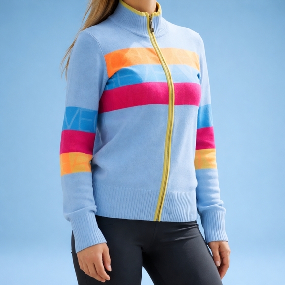 Neve Designs Allegra Amo Full Zip Ski Cardigan Small Wool Blend Cozy Gift - Picture 11 of 15